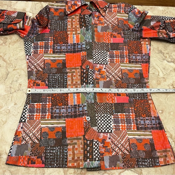 💜Host Pick Vintage 70s LUCKY TOPS Blouse Top Size Small - Picture 8 of 11